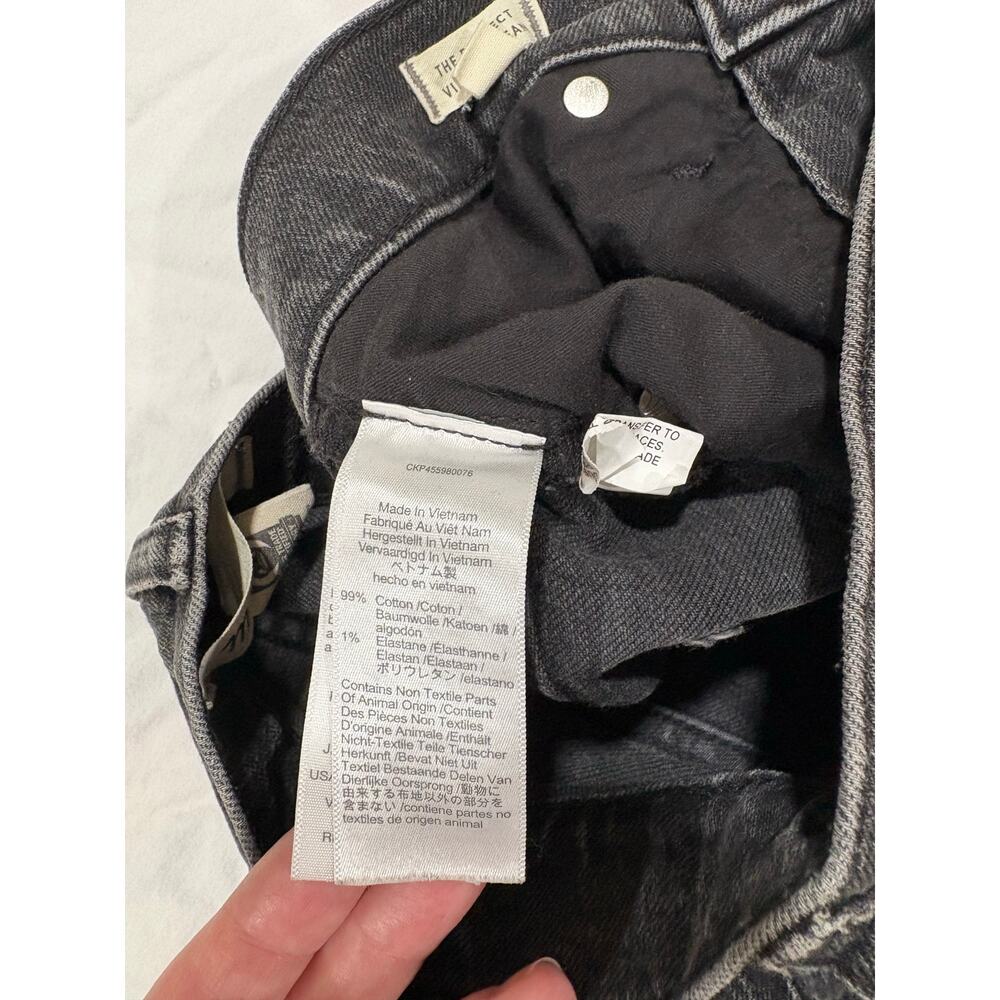 Madewell The Perfect Vintage Jean Straight Leg Black Denim Size 27 - Picture 6 of 9